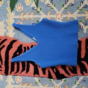 Babaton sculpt knit v neck tank